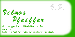 vilmos pfeiffer business card